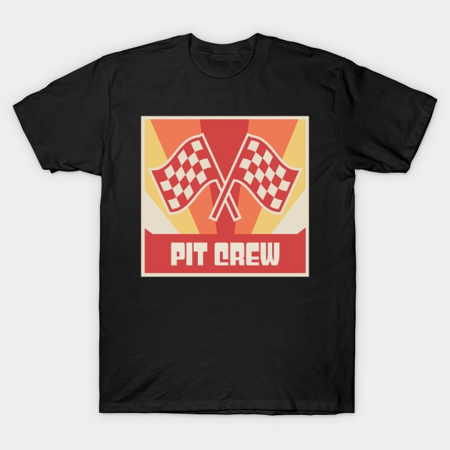 Vintage Pit Crew | Race Car Racing Gift T-Shirt by MeatMan